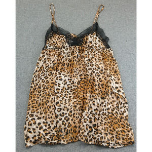 In Bloom by Jonquil 2 Piece Set Chemise and Thong Leopard Print Size Large